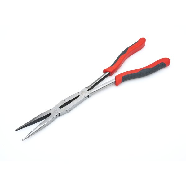 Crescent X2 Straight Long Nose Dual Material Pliers - PSX200C, Red/Black.