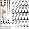 KeeStar 24 Pack Soccer Necklace Party Favors for Sports Themed Baby Shower, Birthday Party Goodie Bag Fillers, School Carnival Rewards, Photography Props, Home Decorations, Classroom Prize