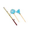 LAFEINA Mini Fishing Rod Net Tools Accessories for 1/6 1/12 Dollhouse Toys 1:10 RC Rock Crawler Axial SCX10 90046 Wraith Yeti TF2 D90 D110 Traxxas TRX-4 Decoration (Blue)