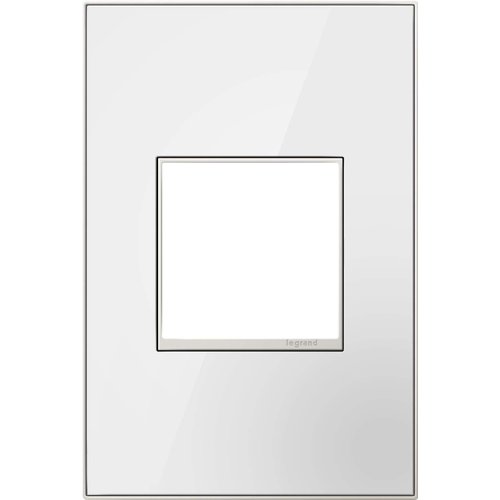 Legrand adorne Mirror White, 1-Gang Wall Plate, AWM1G2MW4