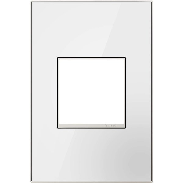Legrand adorne Mirror White, 1-Gang Wall Plate, AWM1G2MW4