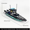 City Police Speed Boat Building Blocks Sets,City Fire Rescue Boat、Guard Boat 、Patrol Boat,Creative Building Bricks Compatible with Lego, Fun Gift or Pretend Play Toy for Kids (Speedboat-01 93PCS)