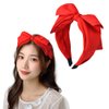 Kilener Red Bow Headband Big Bowknot Headbands for Women Girls Hairband with Bow Hair Bands Top Knot Bow Headband for Women Bows Headbands Bowknot Hair Hoop Bow Head Band Hair Accessories