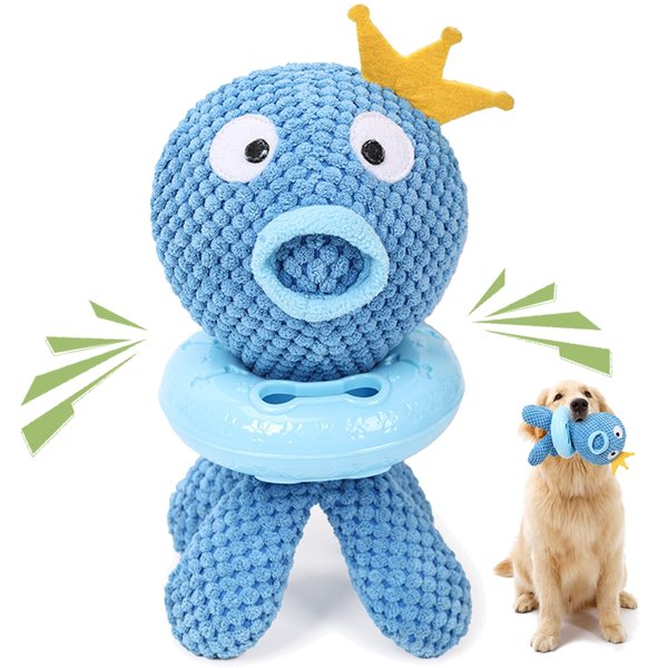 Duuclume Dog Snuffle Stuffed Plush Toy Durable Octopus Treat Dispensing Toy Hide and Seek Slowly Feeder for All Breeds Mind-Stimulating Squeaky Toy for Puzzle Training Relieve Boredom and Stress