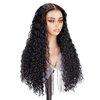 SHINEWIGHAIR Deep Wave Lace Front Wigs Human Hair 7x5 HD Lace Front Wigs Human Hair Pre Plucked Curly Wig Glueless Wigs Human Hair 200% Density For Black Women Natural Wig (Natural, 22inch)
