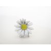 Generic Small mini white daisy flower painted metal hair claw clip (Size: 1 inch)
