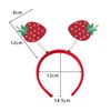 Pejlnd Glitter Strawberry Headband - Cute Red Hair Hoop, Hawaiian Party Hair Band Boppers, Summer Hair Accessories for Women Girls Gifts
