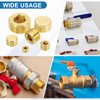 PATIKIL 1/8" NPT Male Pipe Plug Fitting, 5Pcs Brass Hex Counter Sunk Plug Brass Male Connector Socket for Closing the End of Pipe Industrial Machinery Fittings