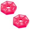 Weekly Pill Organizer, 2 Pack Portable Pill Box Medicine case 6 Colors (Seven Day) New Edition for Vitamin/Fish Oil/Pills/Supplements-Arthritis Friendly (Red)