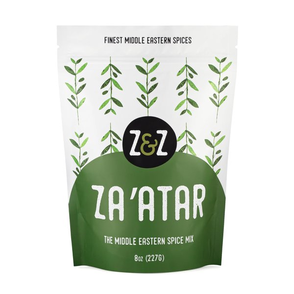 Za'atar by Z&Z | Za'atar Spice Blend with Zaatar Spice, Sumac, & Toasted Sesame Seeds | Za'atar Seasoning for Breads, Salads, Chicken, or Snacks | Savory & Tangy Palestinian Zaatar Seasoning, 8 Oz