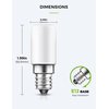 LOHAS LED C7 S6 Night Light Bulb, 15 Watt Light Bulbs Equivalent(1.5W), Mini LED Bulb Candelabra E12 Base, Soft/Warm White 3000K LED, Small Light for Bedroom Salt Lamp(6 PACK)