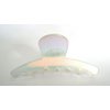 Generic Clear frosted white spotted Iridescent hair claw clip for fine thin hair