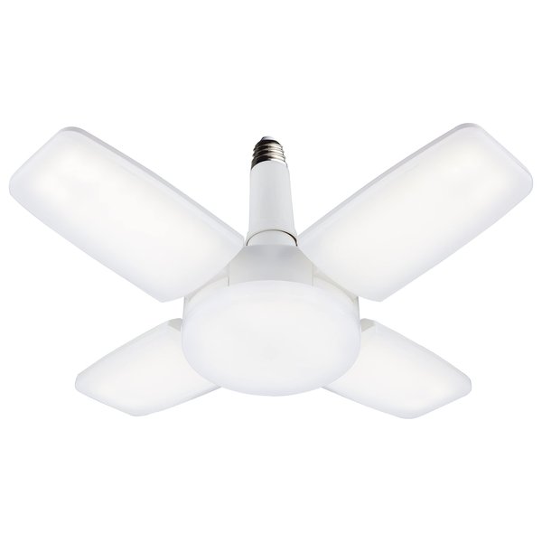 Satco S13146 Adjustable Multi-Beam LED Utility and Garage Ceiling Light, White, 5000K, 1 Count (Pack of 1)