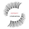 Natural Eyelashes Natural Look Fasle Eyelashes Wispy 3D Fluffy Clear Band Lashes 16mm Strip Lashes Wispy Lightweight 5 Pairs Multipack by EXTENIFY (5 Pair-Natural)