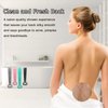 FREATECH Exfoliating Silicone Back Scrubber - 38" Dual-sided Shower Back Washer for Deep Cleansing and Massage, Cover the Entire Back, Smooth & Rejuvenate Skin, Easy to Clean and Long-lasting, Black