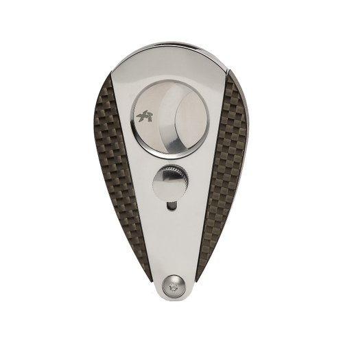 Xikar Xi3 Cigar Cutter, 440 Stainless Steel Blades With Rockwell C Rating Of 57, Unique Teardrop Shape, Carbon Fiber
