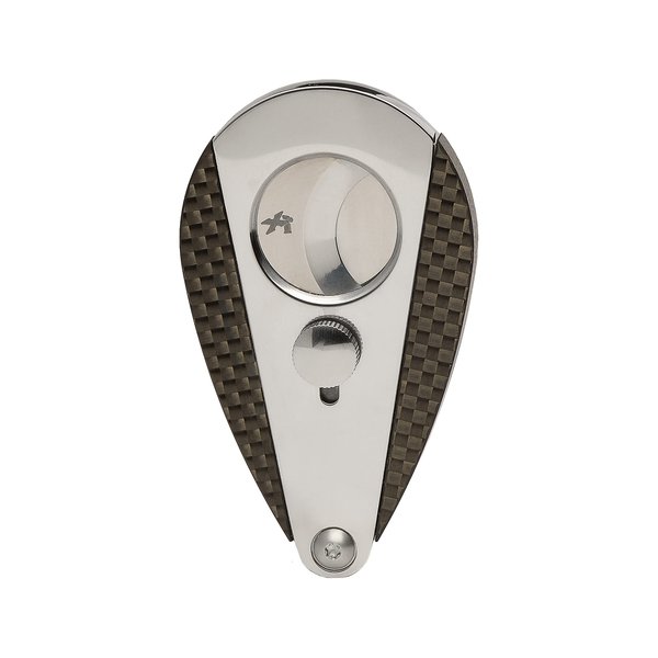 Xikar Xi3 Cigar Cutter, 440 Stainless Steel Blades With Rockwell C Rating Of 57, Unique Teardrop Shape, Carbon Fiber