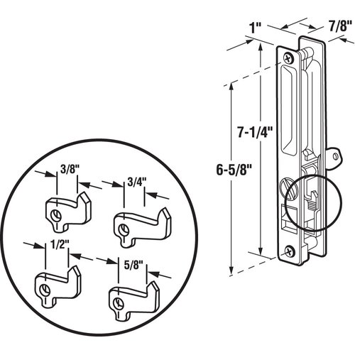 Prime-Line C 1076 Chrome Plated Flush Locking, Keyed, Door Handle Set (Single Pack)