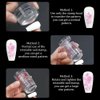 Rotatable Nail Stamp Silicone Nail Stamper Kit Transparent Nail Art Stamper With Scraper French Tip Nail Tool Adjustable Pattern Size Jelly Nail Stamps Nail Art Tools French Manicure Nail Stamping Kit