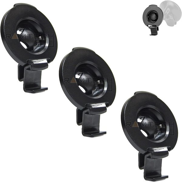 Ramtech 3 Pack Universal GPS Cradle Bracket Clip Mount Compatible with Garmin Dezl 570, 580, 780 & Traffic GPS, RV 660LMT, RV 770 LMT-S