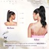 LaaVoo Human Hair Ponytail Extension Black Clip in Wrap Around 18" Pony Tail Human Hair One Piece Invisible Ponytail Hair Extensions Natural Black 80g/Pack