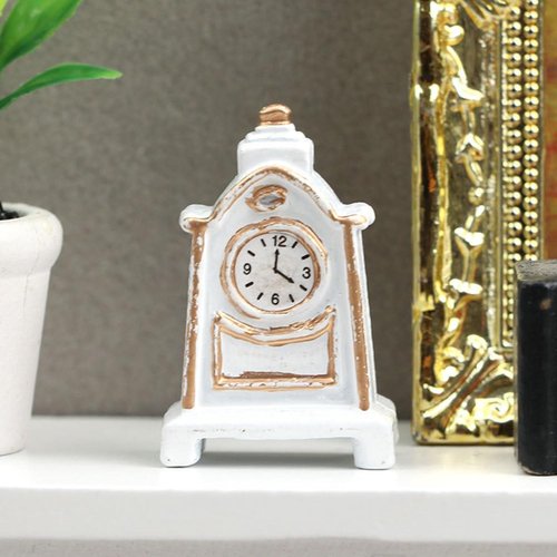 Doll House Decoration Mini House Supplies Miniature House Kit Miniature Table Clock Simulation Pendulum Clock Vintage Style Pendulum Clock Exquisite Clock Adornment