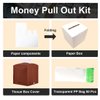 GASHINA STORY Money Pull Out Box for Cash Gift with Reusable Tissue Box Cover - Surprise Pop Up Money Gift Boxes, Perfect for Birthday, Valentines, Anniversary (Cream Beige)