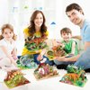 Wooden 3D Dinosaur Puzzles Set for Kids Age 8-10-12-14, DIY Wooden Art and Crafts Assemble 3D Dinosaur Model Puzzle, Home Decor and Office Art Creative Gifts for Adults (Triceratops)