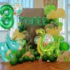 18pcs Dinosaur Theme Birthday Party Decorations, Giant 3D Standing Dinosaur Balloon, Number 3 Boy Birthday Party Supplies, Dinosaur 3rd Green Latex Mylar Foil Balloon Baby Shower Supplies (Number 3)