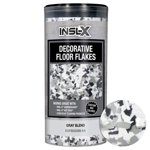 INSL-X PRODUCTS EGF900099-EA Decorative Paint Floor Flakes Additive, Gray, 12 Ounce