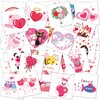 JUNEBRUSHS Valentine's Day Temporary Tattoos, 180 Pcs Valentines Tattoos Stickers 30 Styles Face Make up Goodie Bag Stuffers Gift Filler for Valentines Accessories Party Favors Decorations