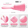 Detangling Brush for Afro America/African Hair Textured 3a to 4c Kinky Wavy/Curly/Wet/Dry/Oil/Thick/Long Hair, Hair Detangler for Beautiful Shiny Curls (3, Pink + Green + Black)