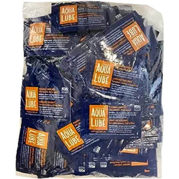 Aqua Lube | Personal Water Based Lubricant | Silky & Smooth | for Men and Women | Bag of 144 Count | 0.1 Fl Oz / 3 ml Each