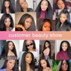 Kinky Straight Clip Ins Hair Extensions Natural Black for Black Women Full Head Yaki Kinky Straight Clip in Hair Synthetic 4PC 11Clips 110g/Set (12 inch)