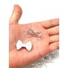 Tara Girls Self Hinge Plastic Mini Bow Hair Barrettes - White & Clear - 20 Pcs. by Tara