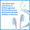 Emmi-dent Platinum 4-Pin Regular Bristle-Head Attachments - Electric Toothbrush Replacement Heads. Cleans with Ultrasound Waves. (Regular 4 Pack)