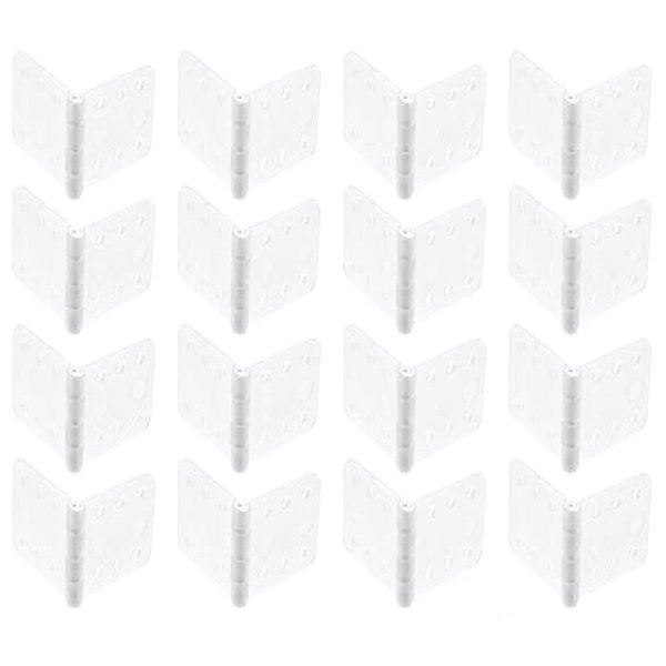 skrnrhrery Nylon Hinges, 3 Sizes are Available Suitable for RC Airplane Model Airplane Parts Fixed Wing Model Airplane Square Loose-Leaf 16-Pack (Medium 0.63×1.14 inches)