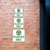 Square Plus Plastics Only Wall or Door Sign | Eco-Friendly Recycling - Medium