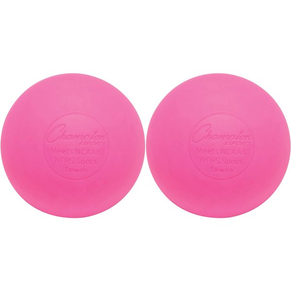 Champion Sports Lacrosse Balls (2-Pack) Pink-Pink