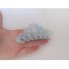 Generic Mixed lite blue and white marbled hair claw clip medium fine hair