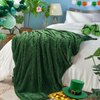 Inhand Fleece Throw Blankets, Super Soft Flannel Cozy Blankets for Adults, Washable Lightweight Blanket for Couch Sofa Bed Office, Warm Plush Blankets for All Season (50"×60", Green)