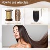60 PCS 32mm 6-Teeth Brown Hair Wig Clips Metal Snap Hair Clips U Shape Wig Clips Wig Combs to Secure Wig Hair Clips for Wigs Accessories for Women Clips for Extensions Clips with Rubber Chunni Clips