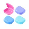 JMU Retainer Case with Vent Holes, 4 Pack Orthodontic Mouth Guard Cases Denture Case