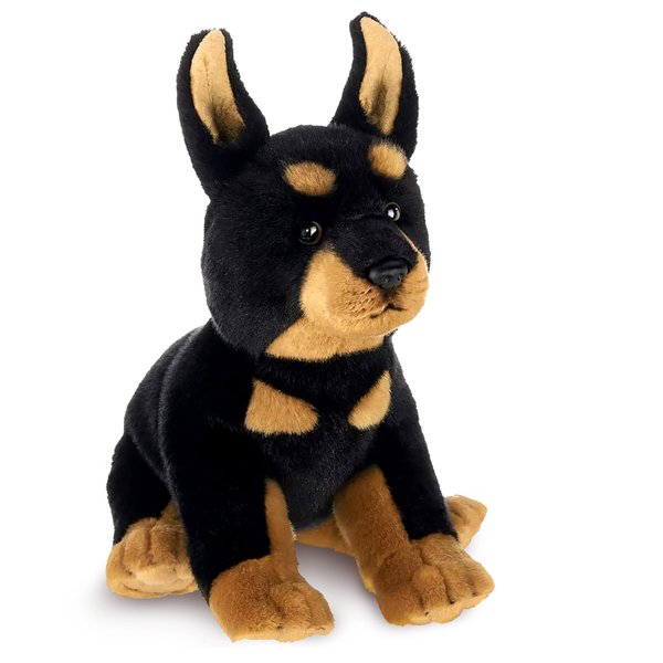 Bearington Thor The Doberman Stuffed Animal, 13 Inch Stuffed Animal Dog