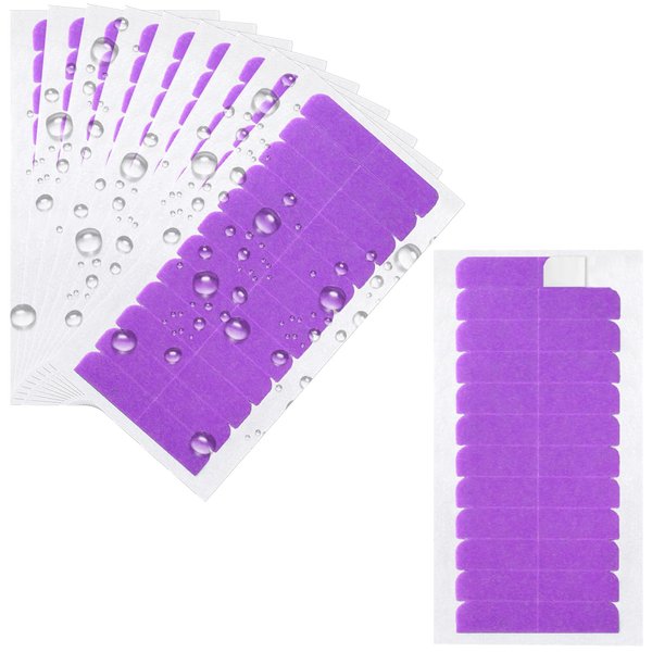 120 Pcs Hair Extension Tape Tabs Double Sided Tape for Hair Extensions Tape in Tape Replacement Waterproof Tape in Extension Remover Human Hair Wig Tape Beauty Tools, Purple