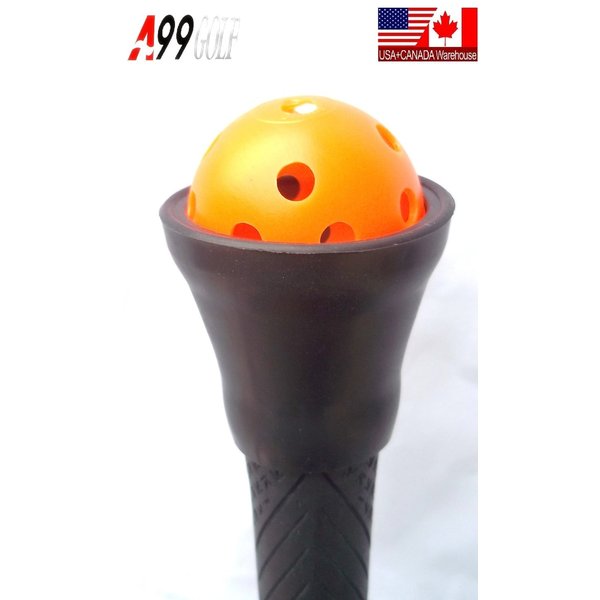 2pcs PB01 Golf Ball Pick up Tool Accessories Black Rubber with 2pcs air Flow Balls