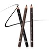 12 Pcs Dark Brown Eyebrow Pencil Eyeliner Makeup Set Wooden Eyebrow Pencil Waterproof Long-Lasting for Natural Looking Brows and Eyeliner with Sharpener (02# Dark Brown)