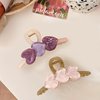 2Pcs Big Claw Clips for Thick Hair Heart Hair Claw Clips for Women, Hair Accessories for Women Girls