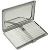 Silver Victorian Scroll (Half Pack 120s) Metal-Plated Cigarette Case & Stash Box with Mirror