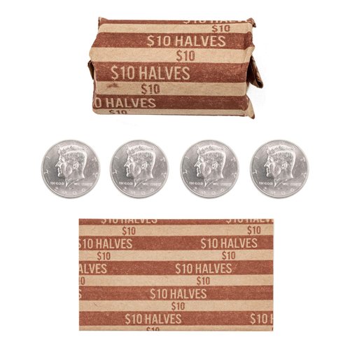 Half Dollar Coin Wrappers, 100 Flat Striped Coin Wrappers
